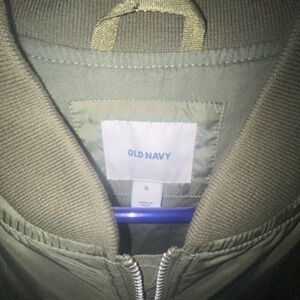 Old Navy Khaki Green Zip-Up